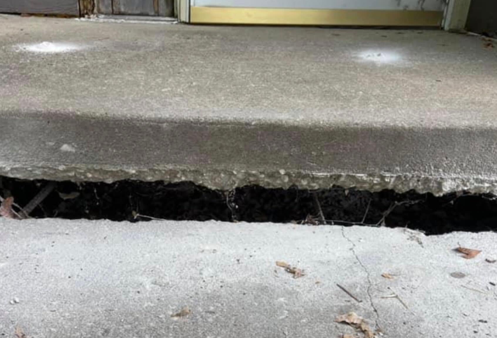 Porch level and void filling Porch level and void filling
