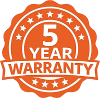 5 Year Warranty 5 Year Warranty