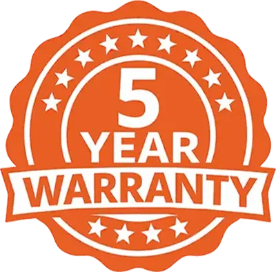 5 Year Warranty 5 Year Warranty