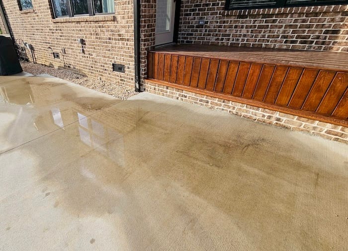 Water not draining off patio (1) Water not draining off patio (1)