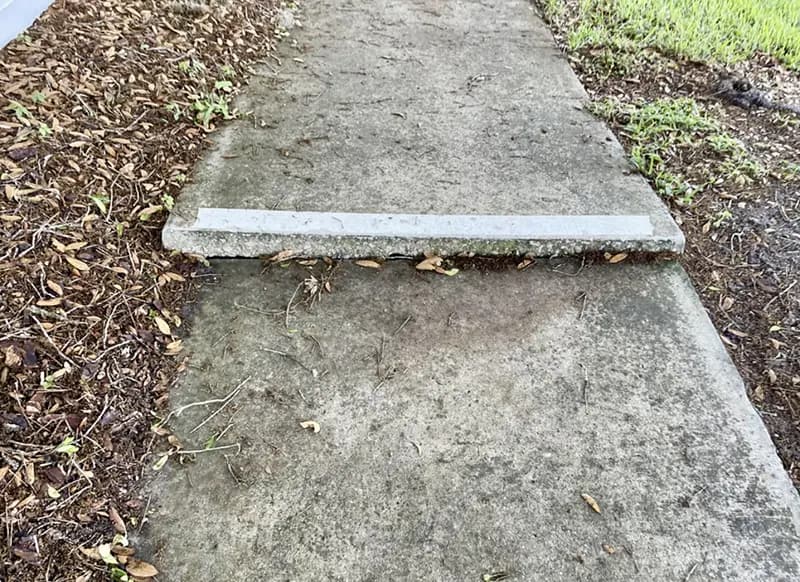 Trip hazard in my concrete Trip hazard in my concrete