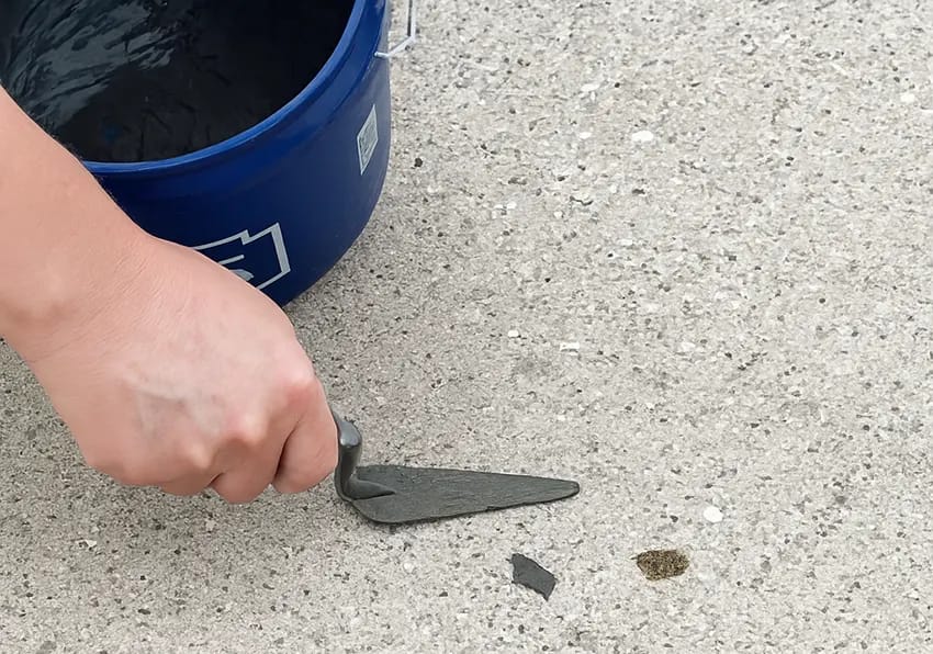 Patch Mudjacking concrete lifting holes Patch Mudjacking concrete lifting holes